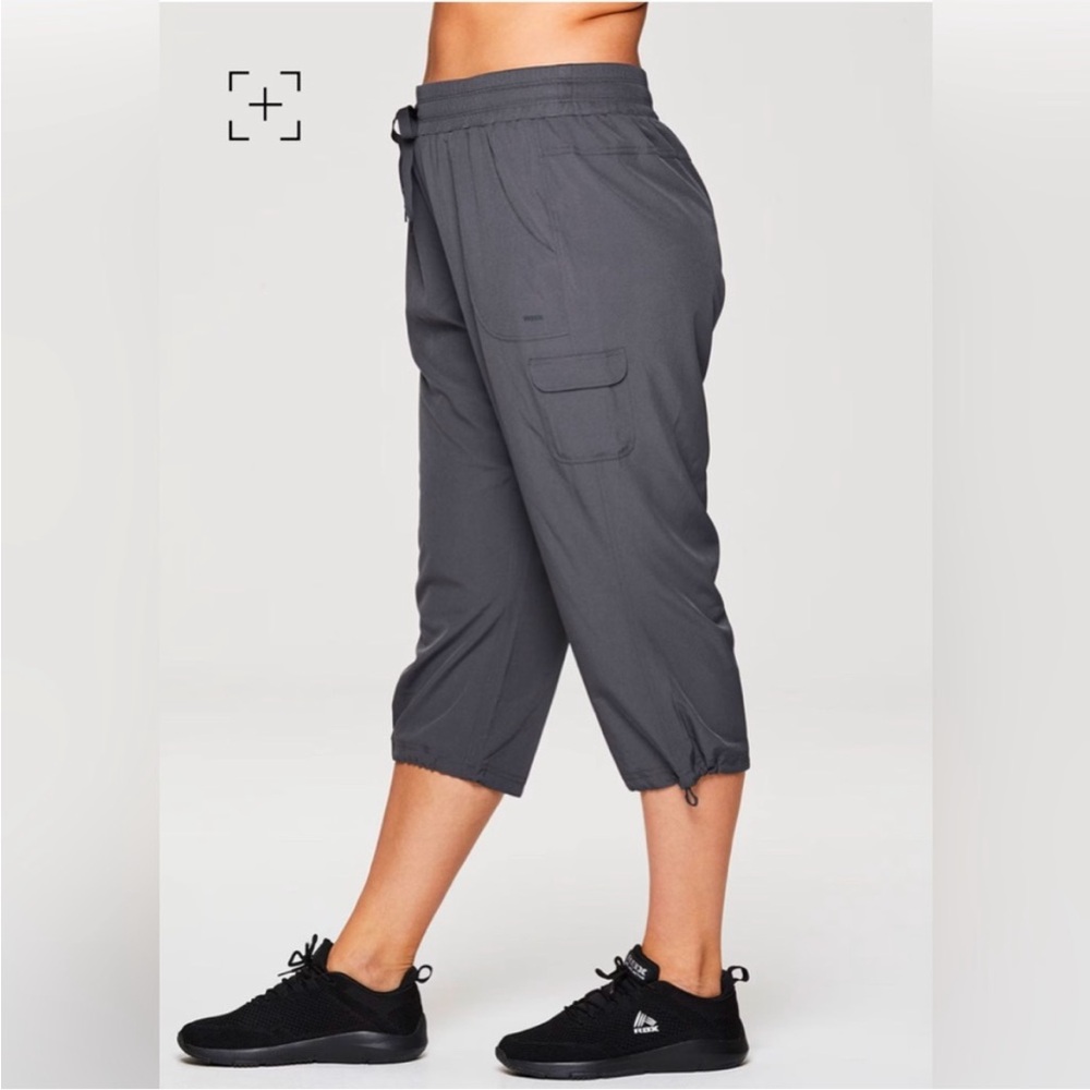 NWT RBX Crop Cargo pants Sz Large Black Camouflage - Picture 13 of 16